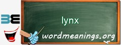 WordMeaning blackboard for lynx